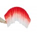 FixtureDisplays® Red & White Hand Made Belly Dance Silk Bamboo Long Fan Veils 16124
